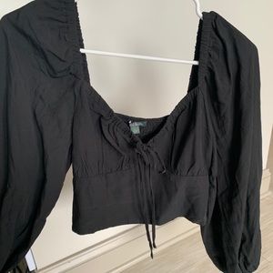 Black long sleeve top